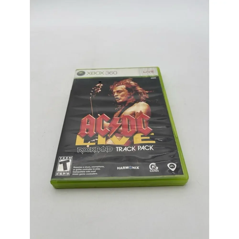 AC/DC Live: Rock Band Track Pack (Xbox 360, 2008) Complete Tested Working VG CIB